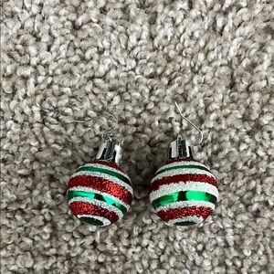 Festive Striped Ornament Earrings